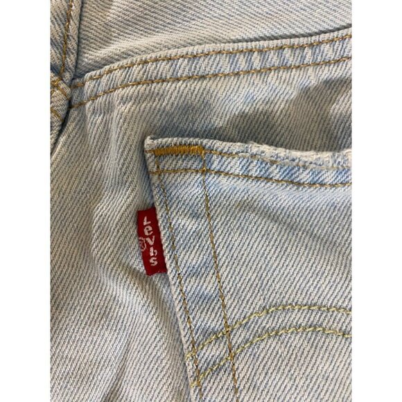 Levi's Women's 501 Blue Denim Raw Hem Festival Shorts - 26 - Picture 8 of 9